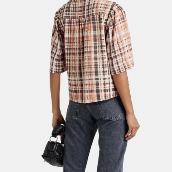 NWT Joie Lyell Twist Top Short Sleeve - Pink/Multi, Size S - Picture 10 of 13